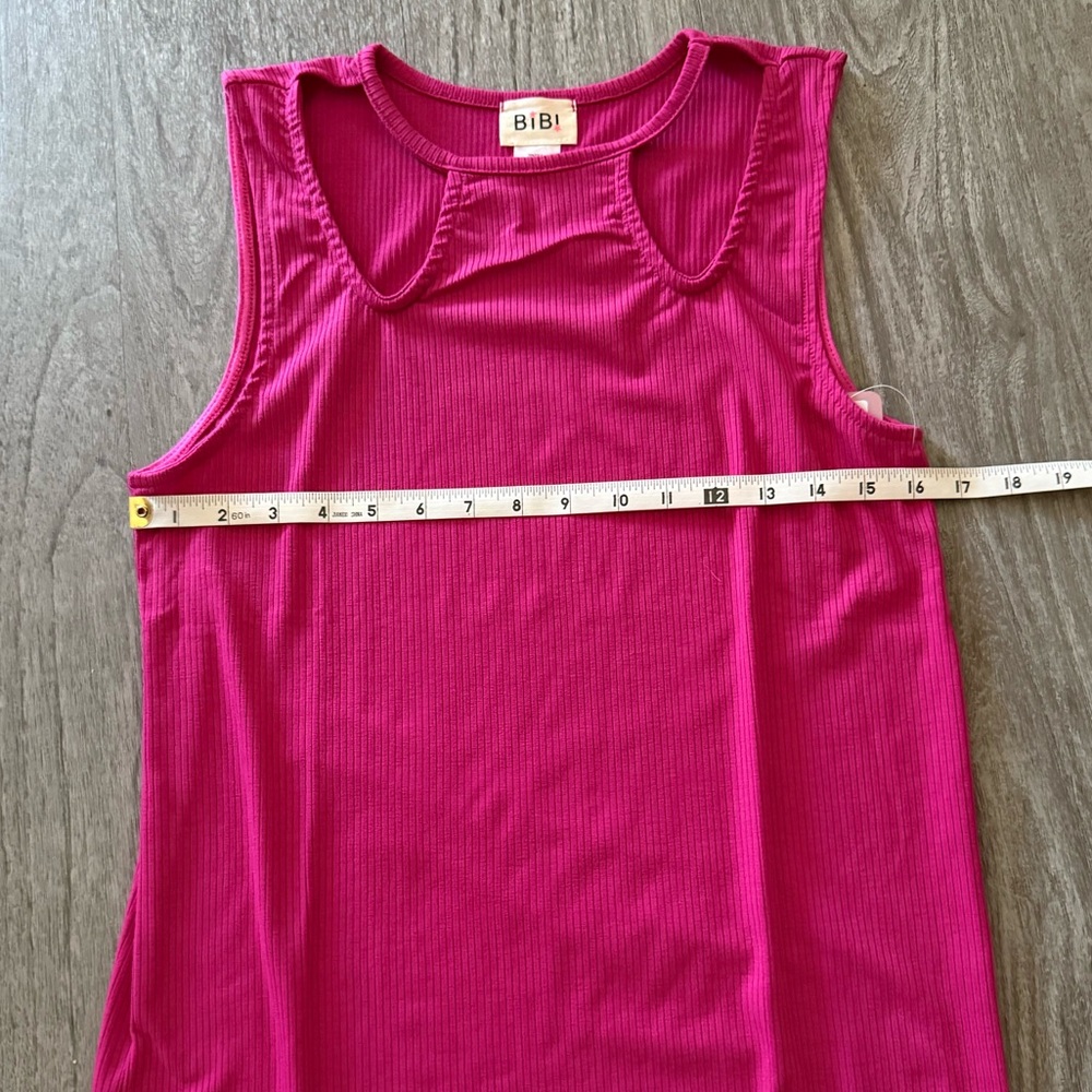 BiBi Ribbed Tank Top NWT - Picture 4 of 6